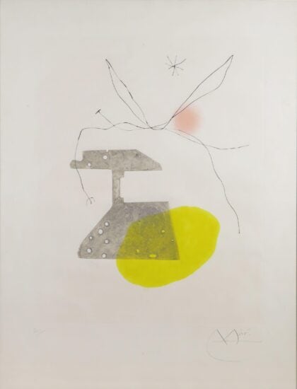 Joan Miró Aquatint, L'Oiseau du Forgeron (The Blacksmith's Bird), 1963