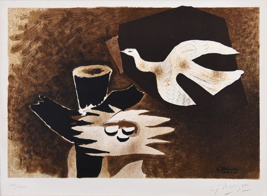 Georges Braque Lithograph, L'oiseau et son nid (The Bird and Its Nest), 1956