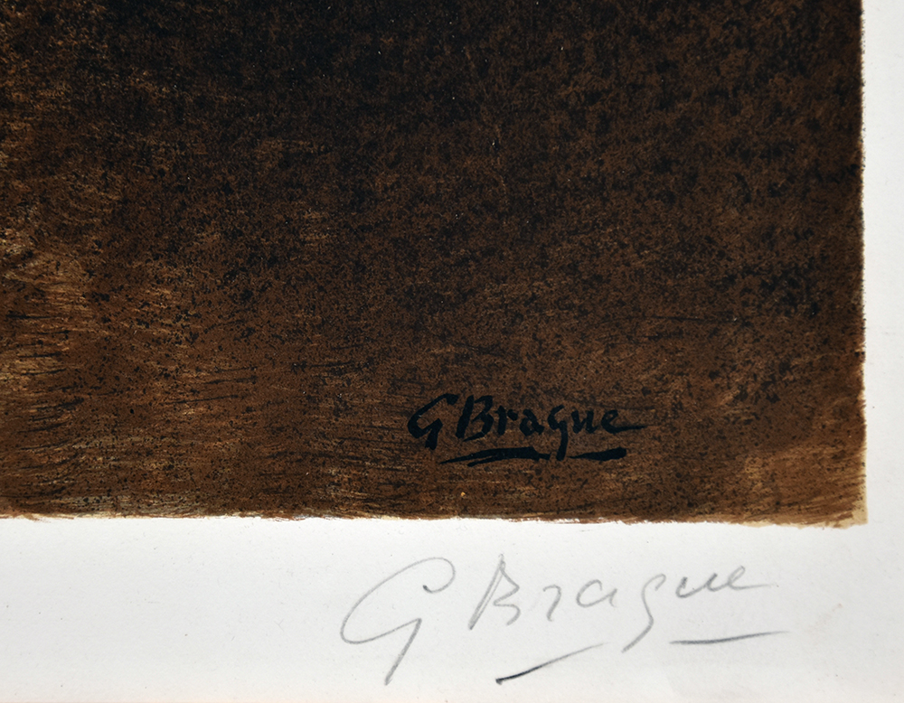 Georges Braque signature, L'oiseau et son nid (The Bird and Its Nest), 1956