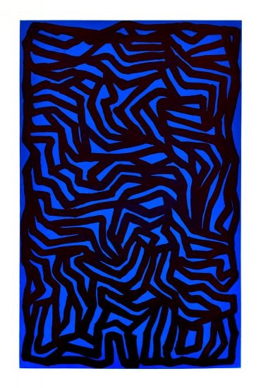 Sol LeWitt Etching, Loops & Curves Blue/Red, 1999