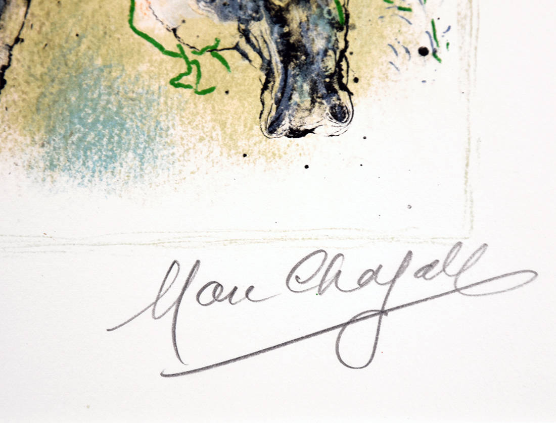 Marc Chagall signature, L'oranger (The Orange Tree), 1975
