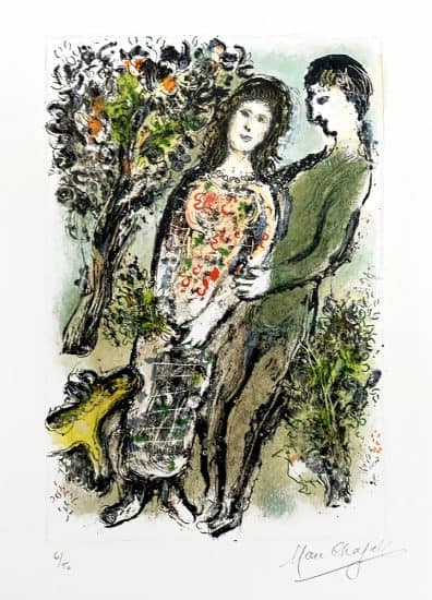 Marc Chagall Lithograph, L'oranger (The Orange Tree), 1975