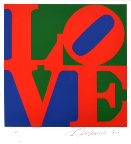 Robert Indiana Screen Print, LOVE, 1996