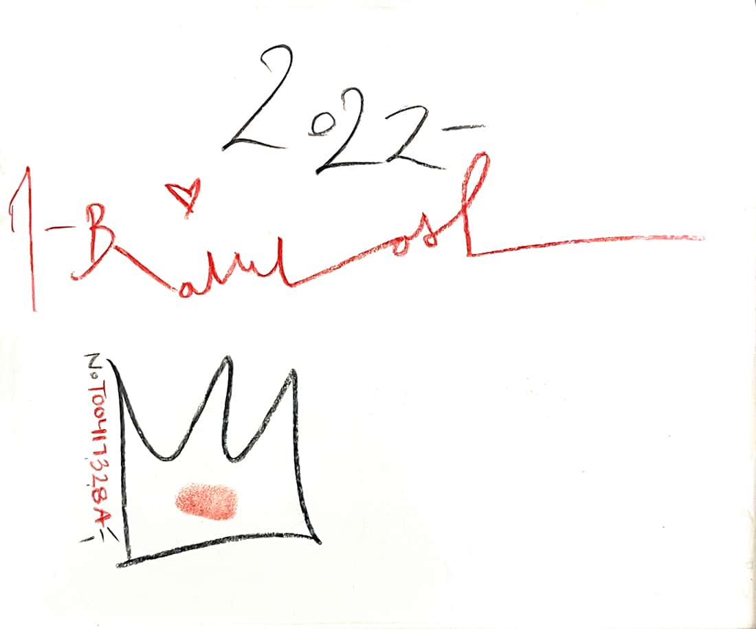 Mr. Brainwash signature, Love Is In The Air, 2023
