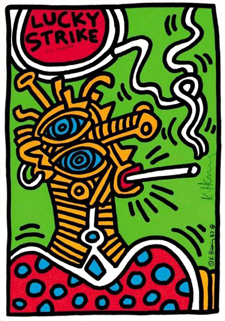 Keith Haring Lucky Strike (Plate 1) (image 1)