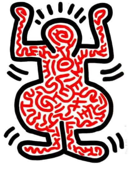 Keith Haring Lithograph, Ludo (Plate 1), 1985