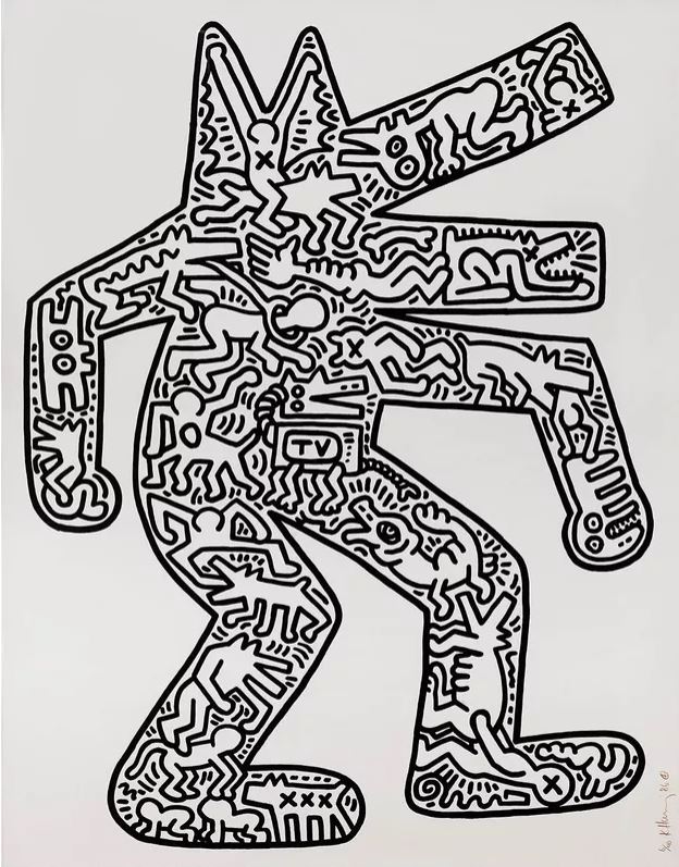 Keith Haring Dog, 1985 (image 1)