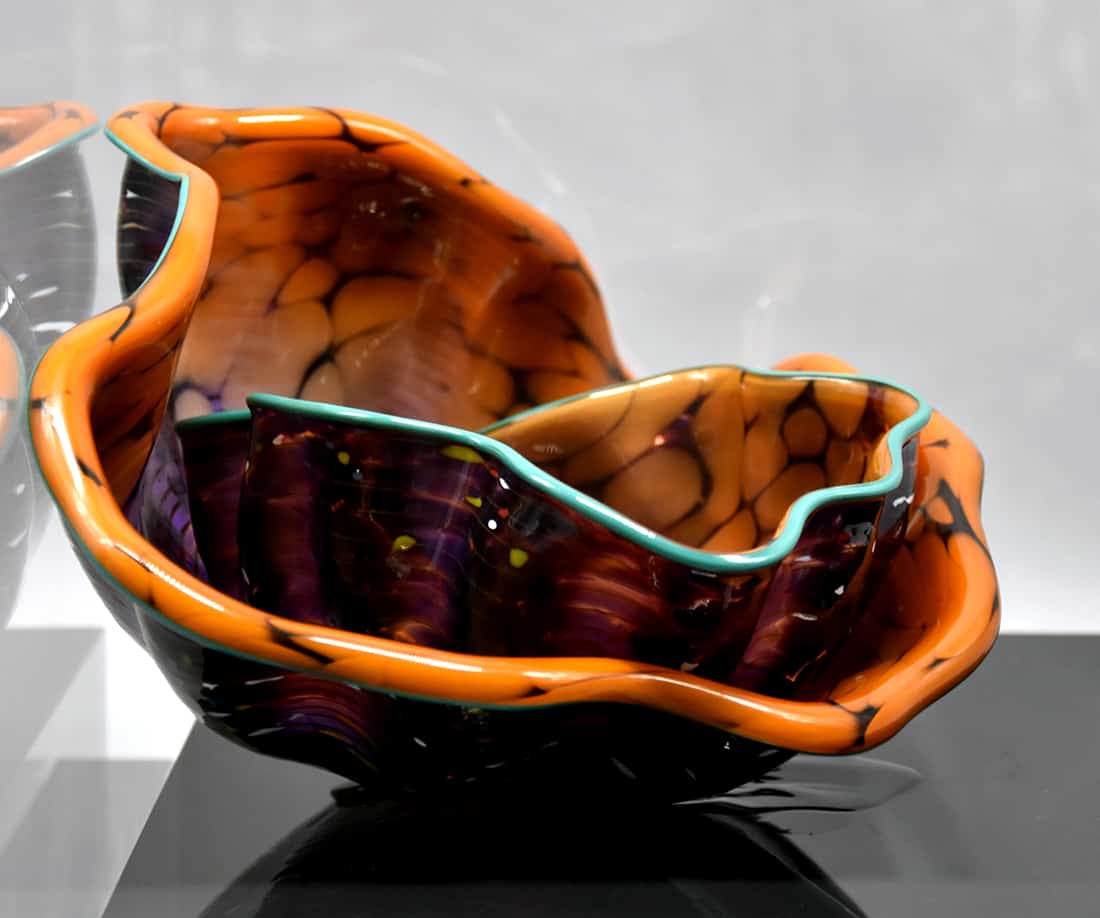 Dale Chihuly, Macchia Art Glass Bowls, from Seaforms, 2010, Glass