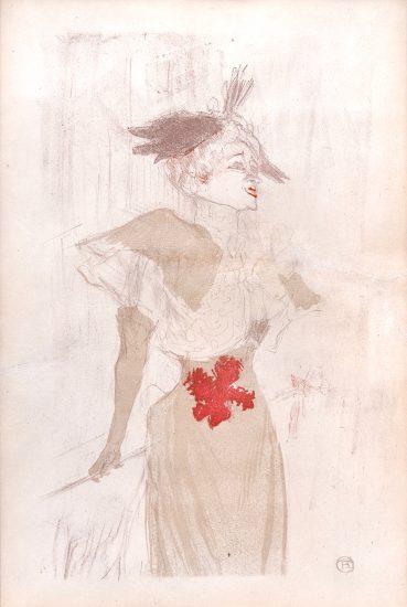 Henri de Toulouse-Lautrec Lithograph, Mademoiselle Marcelle Lender, Debout (Mademoiselle Marcelle Lender, Standing), 1895