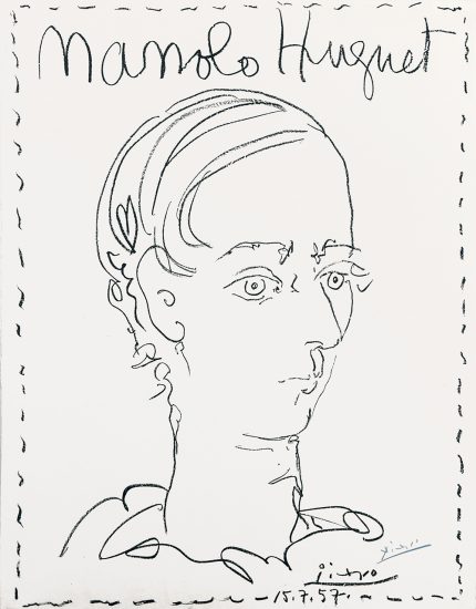 Pablo Picasso Lithograph, Manolo Huguet, 1957