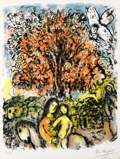 Marc Chagall Lithograph, La Sainte Famille (The Holy Family), 1970
