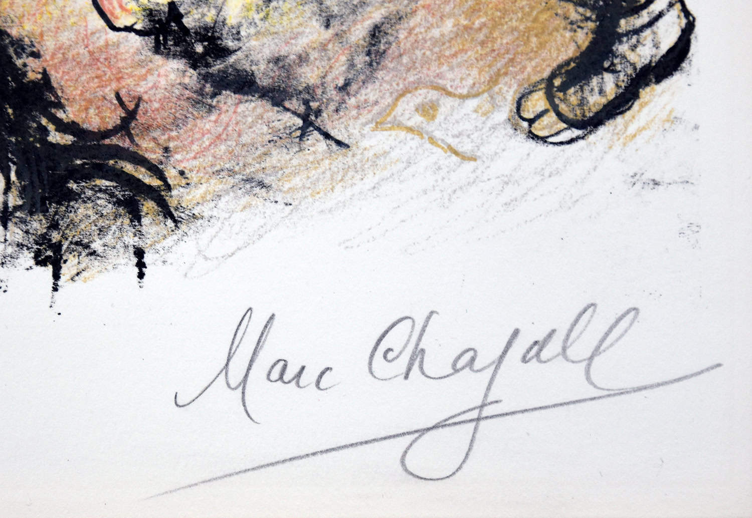Marc Chagall signature, La Sainte Famille (The Holy Family), 1970