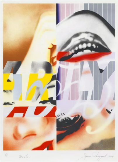 James Rosenquist Lithograph, Marilyn, 1974