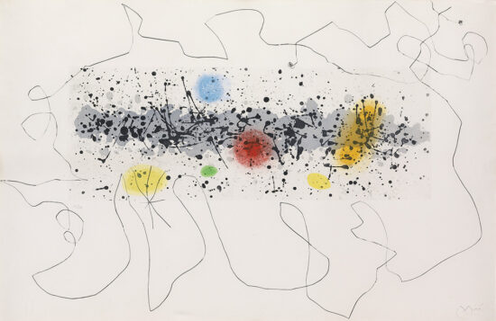 Joan Miró Aquatint, Méandres et Vent (Meanders and Wind), 1964