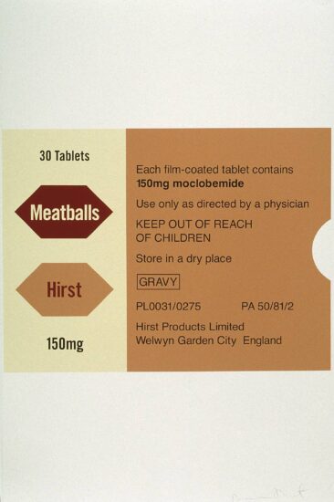 Damien Hirst Screen Print, Meatballs, 1999