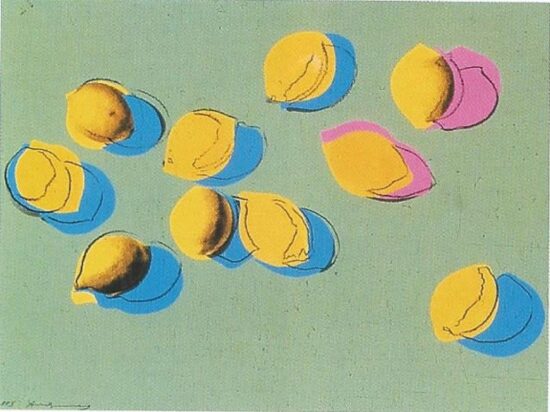 Andy Warhol Screen Print, Space Fruit: Lemons, 1978