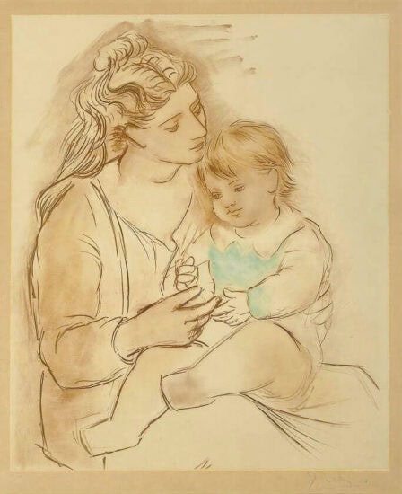 Pablo Picasso Artwork, Mère et enfant (Mother and Child), 1922