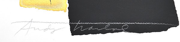 Andy Warhol signature, Mick Jagger, 1975