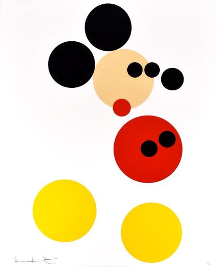 Damien Hirst Silkscreen, Mickey Mouse, 2014