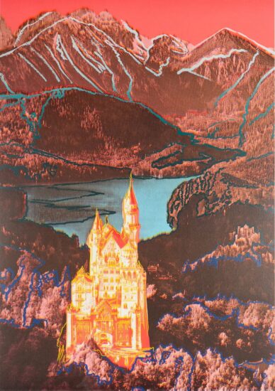 Andy Warhol Screen Print, Neuschwanstein, 1987