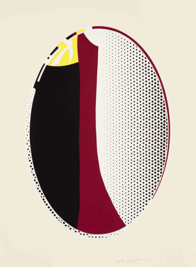 Roy Lichtenstein Lithograph, Mirror #6, 1972