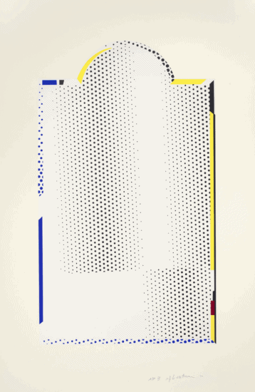 Roy Lichtenstein Lithograph, Mirror #7, 1972