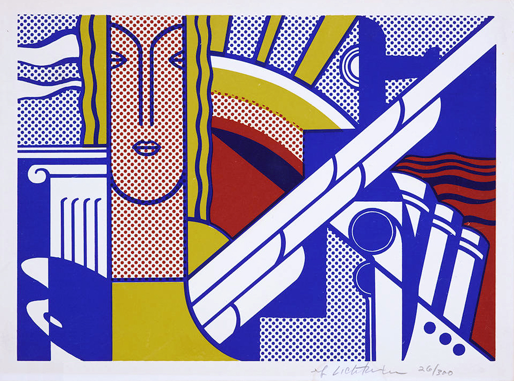Roy Lichtenstein pop art screen print, Modern Art Poster, 1967