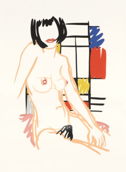 Tom Wesselmann Screen Print, Monica Sitting with Mondrian, 1989