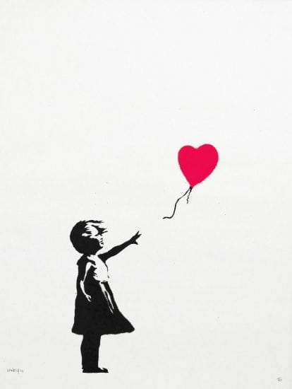 Banksy Screen Print, Girl With Balloon, 2004