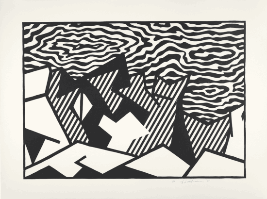 Roy Lichtenstein Woodcut, Morton A. Mort (Black State), 1981
