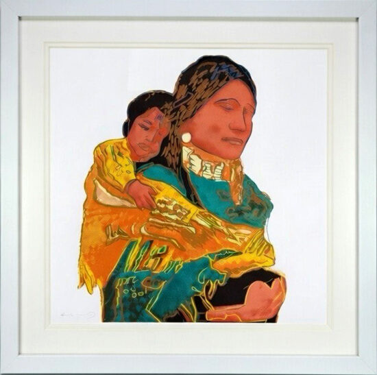 Andy Warhol Screen Print, Mother and Child, from the Cowboys and Indians Series, 1986