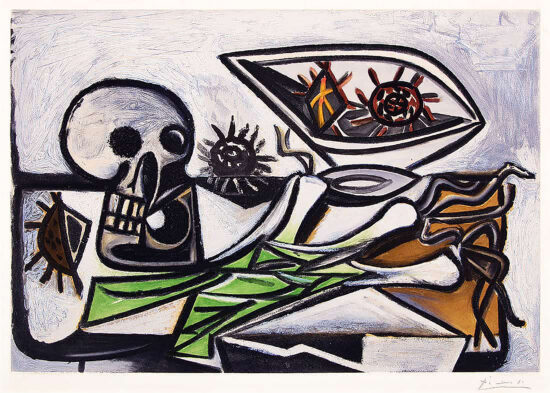 Pablo Picasso Aquatint, Nature Morte au Crâne (Still Life with Skull), ca. 1960