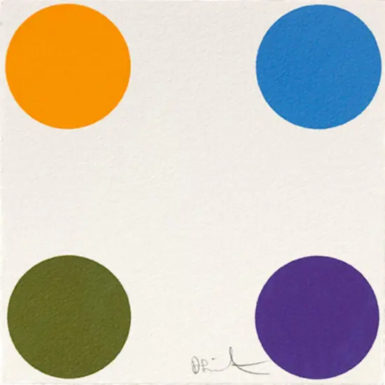 Damien Hirst Woodcut, Nifedipine, 2012