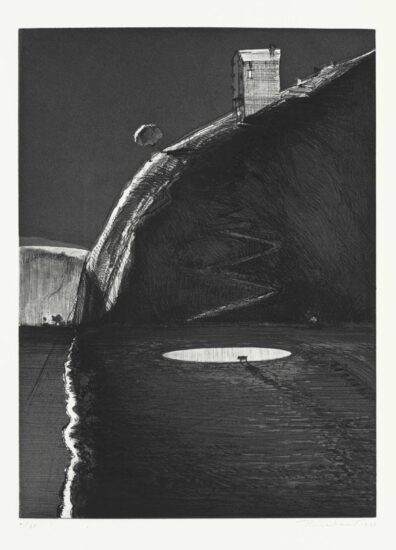 Wayne Thiebaud Etching, Night Farm, 1993