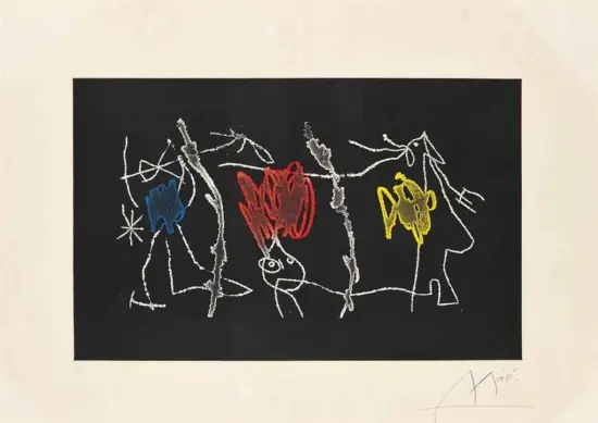 Joan Miró Etching, Nocturn Catala (Catalan Night), 1972