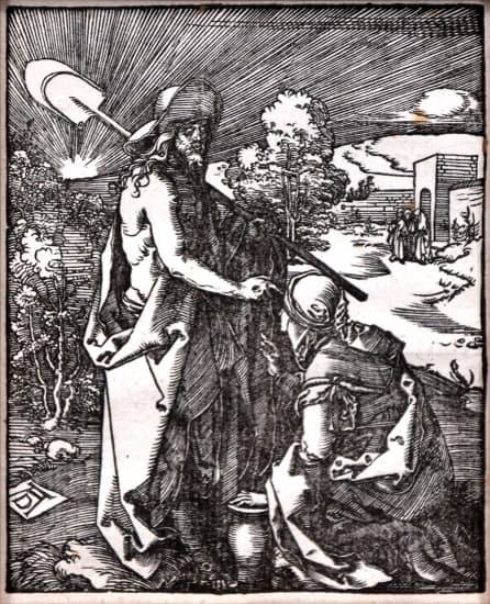 Albrecht Dürer Woodcut, Noli Me Tangere (The Small Passion), 1612