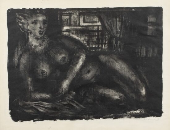 Wayne Thiebaud Lithograph, Nude, 1953