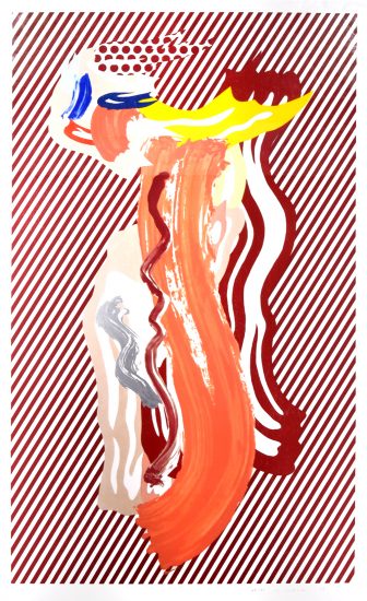 Roy Lichtenstein Lithograph, Nude, from Brushstroke Figures Series, 1989