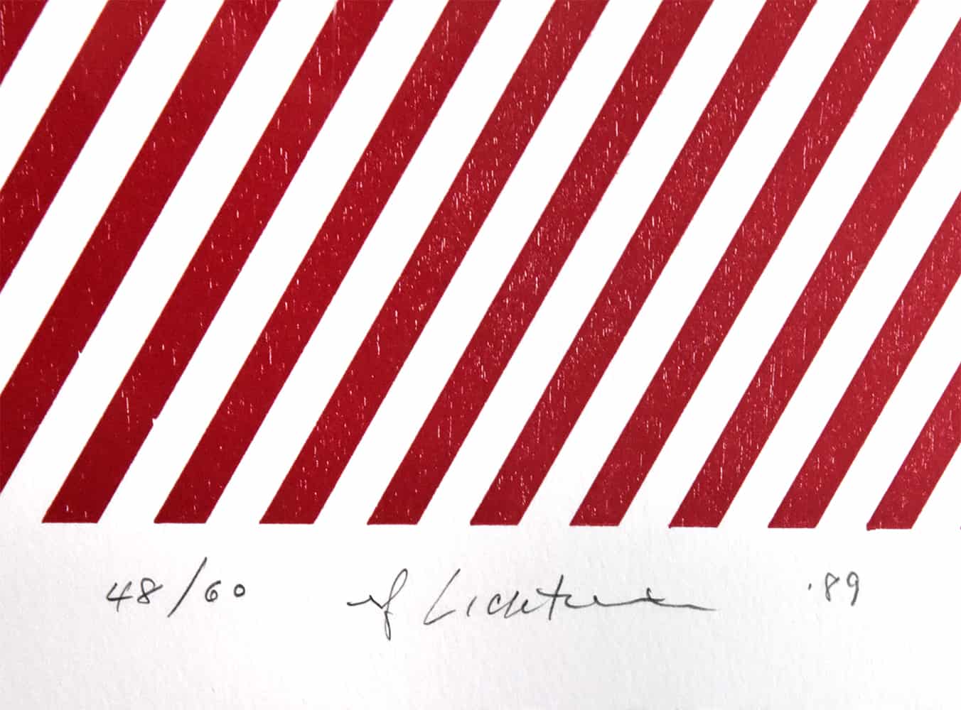 Roy Lichtenstein signature, Nude, from Brushstroke Figures Series, 1989