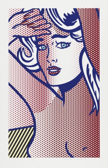 Roy Lichtenstein Relief, Nude with Blue Hair, State I, 1994