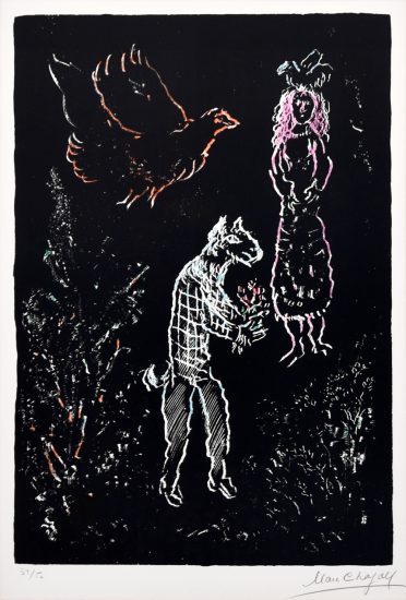 Marc Chagall Lithograph, Nuit d'Été (Summer’s Night), 1973
