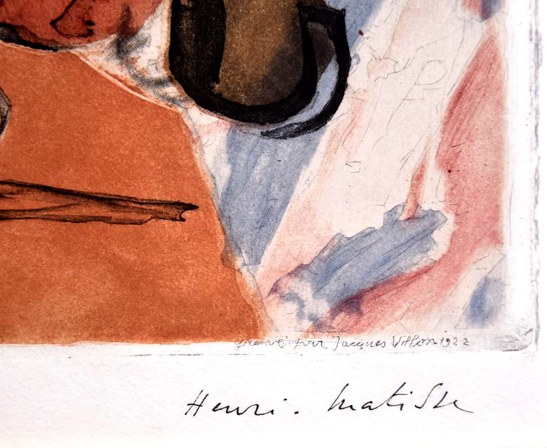 Henri Matisse signature, Odalisque sur la terrasse (Odalisque on the Terrace), 1922
