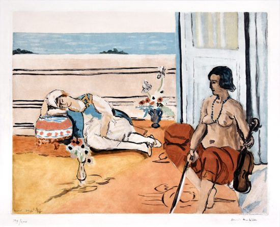 Henri Matisse Aquatint, Odalisque sur la terrasse (Odalisque on the Terrace), 1922
