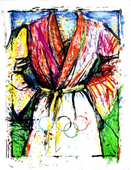 Jim Dine Lithograph, Olympic Robe, from Games of the XXIVth Olympiad Seoul, 1988