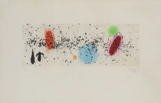 Joan Miró Aquatint, Ouvrage du Vent II (Wind Work II), 1962