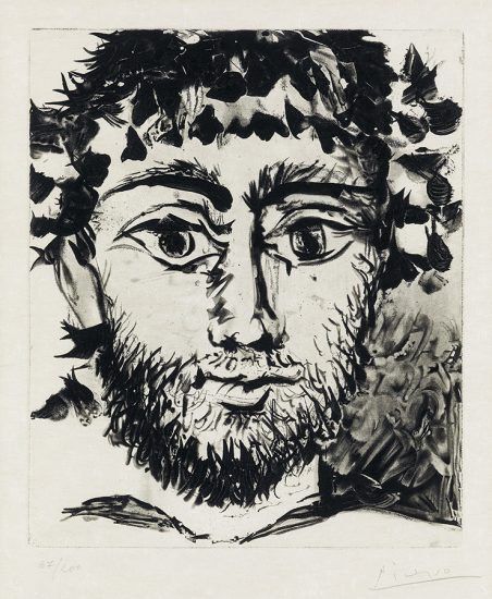 pablo picasso etching le faune the faun 1958 for sale