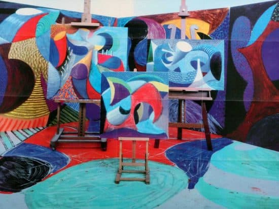 David Hockney Laser Print, Painted Environment II, 1994