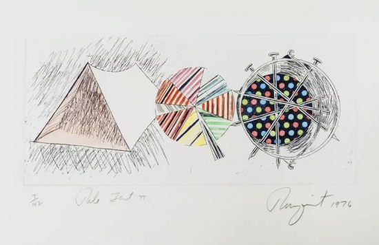 James Rosenquist Etching, Pale Tent π, 1976