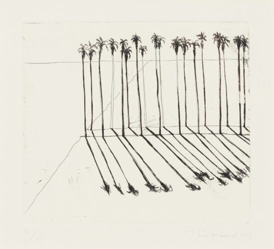 Wayne Thiebaud Etching, Palms, 1965