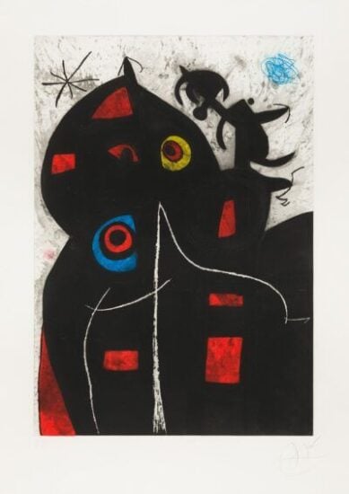 Joan Miró Etching and Aquatint, Pantagruel, 1977